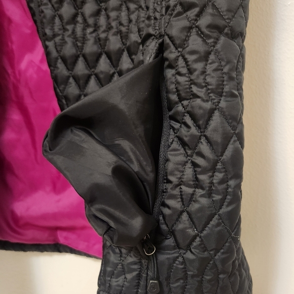 Land's End Black Vest Quilted Lined Zip SZ M (10-12) - Picture 7 of 9